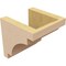 Ekena Millwork 6"W x 6"D x 6"H Wide Mediterranean Rough Cedar Woodgrain TimberThane Corbel, Primed Tan CORUR06X06X06MEDRCPR - alternate 2